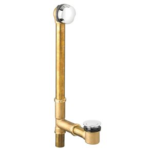 American Standard Deep Soak Chrome Foot lock Bathtub Drain with ABS Pipe Included