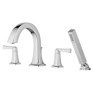 American Standard Townsend Chrome Deck Mount Roman Bathtub Faucet with Lever Handles