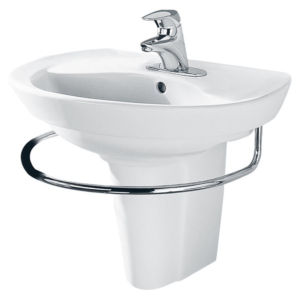 Comptoir pour lavabo sur pied Ravenna en porcelaine vitrifiée blanche de 8,25 po par American Standard