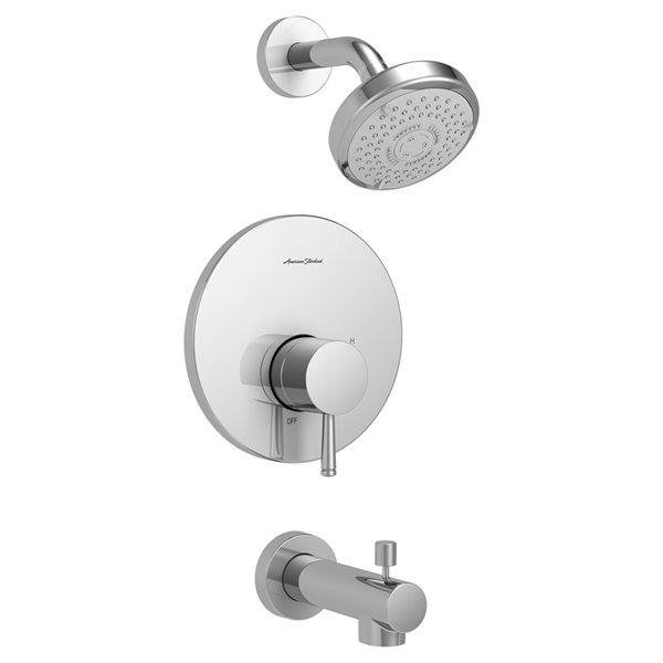 American Standard Serin Chrome 1Handle Bathtub and Shower Faucet Valve Not Included TU064508