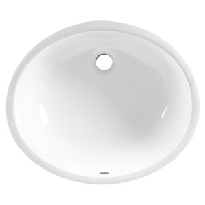 American Standard Ovalyn White Vitreous china Undermount Round Bathroom Sink (16-in x 19.25-in)