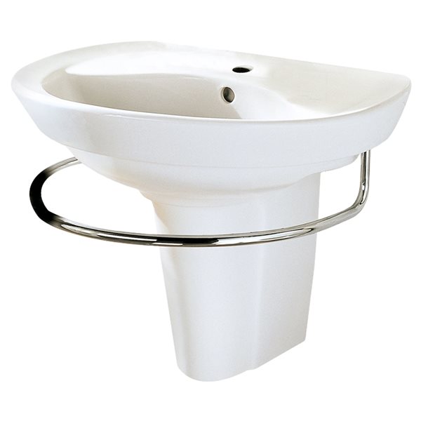 American Standard Ravenna 12.69-in White Vitreous China Pedestal Sink Base