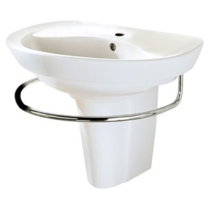 Base de lavabo sur pied Ravenna en porcelaine vitrifiée blanche de 12,69 po par American Standard