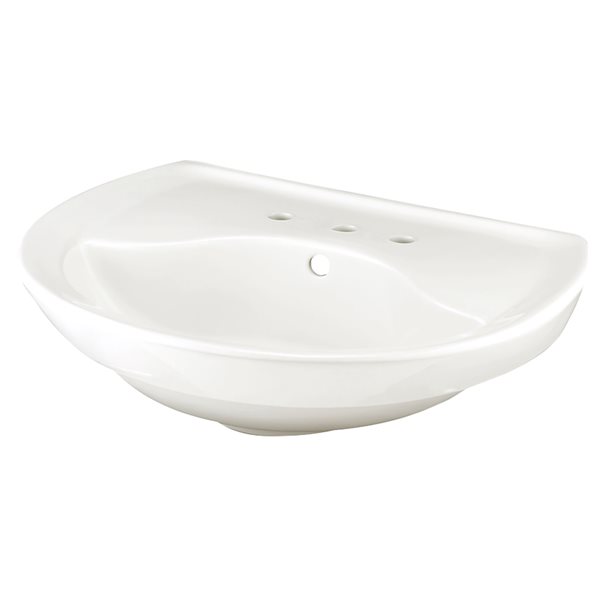 American Standard Ravenna 8.25in White Vitreous China Pedestal Sink Top 0268008.020 RONA