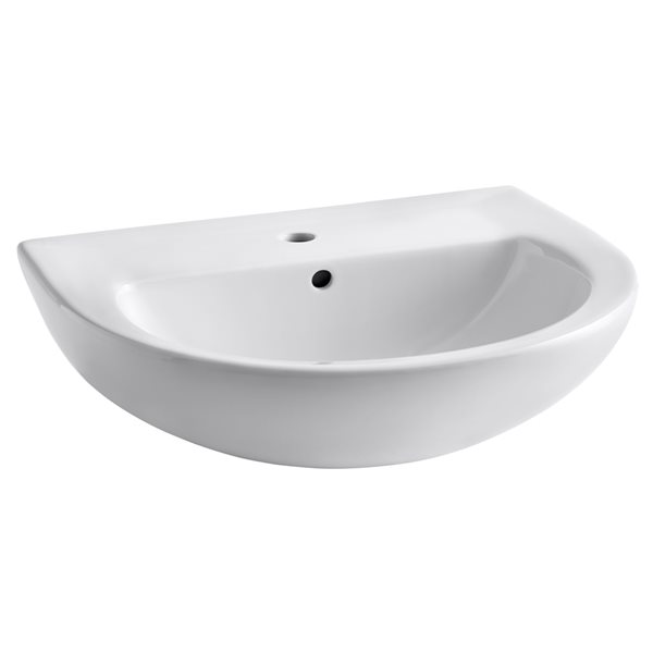 Comptoir pour lavabo sur pied Evolution en porcelaine vitrifiée blanche de 8,27 po par American Standard