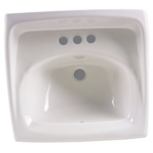 American Standard Lucerne White Vitreous china Wall-mount Rectangular Bathroom Sink (18.25-in x 21.25-in)