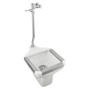 Lavabo carré à installation sur plancher Service en porcelaine vitrifiée blanche par American Standard (27.19 po x 20 po)