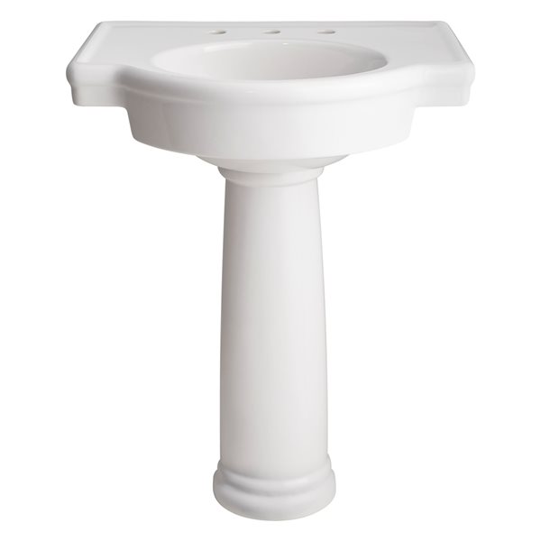 Base de lavabo sur pied Retrospect en porcelaine vitrifiée blanche de 29,31 po par American Standard