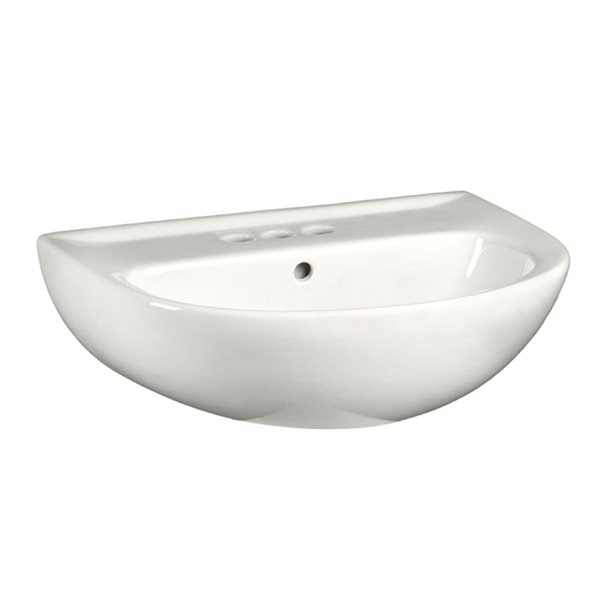 Comptoir pour lavabo sur pied Evolution en porcelaine vitrifiée blanche de 8,25 po par American Standard