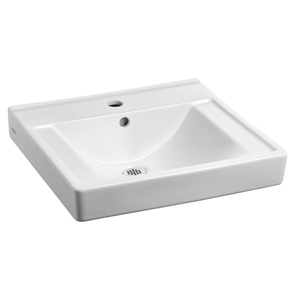 American Standard Decorum White Vitreous china Wall-mount Rectangular Bathroom Sink (18.25-in x 20-in)