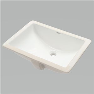 American Standard Studio White Vitreous china Undermount Square Bathroom Sink (19.75-in x 13.75-in)