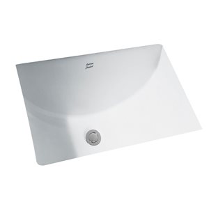 Lavabo de salle de bains carré sous-comptoir Studio en porcelaine vitrifiée blanche par American Standard (23.62 po x 16.62…