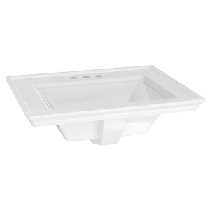American Standard Town Square White Vitreous china Drop-in Rectangular Bathroom Sink (24-in x 19.06-in)