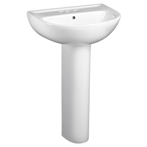 American Standard Evolution 22-Inch 4-Inch Centerset Pedestal Sink Top (Leg sold separately)
