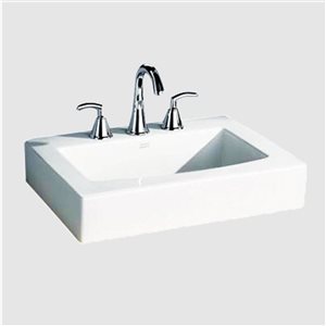 American Standard Boxe White Vitreous china Drop-in Rectangular Bathroom Sink (24.56-in x 18.88-in)