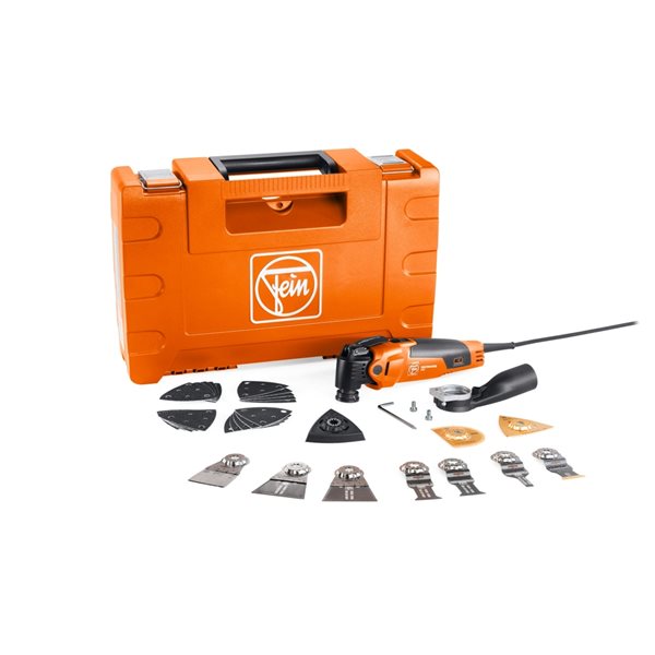 FEIN Corded Variable Speed Oscillating Multi-Tool Kit with Hard Case - 8-Piece