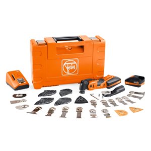 FEIN Cordless/Brushless Variable Speed Oscillating Multi-Tool Kit with Hard Case and 2 Batteries - 60-Piece