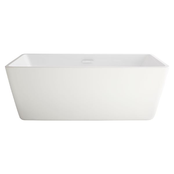 American Standard Sedona 29.88-in W x 62.75-in L White Acrylic Rectangular Centre Drain Freestanding Bathtub