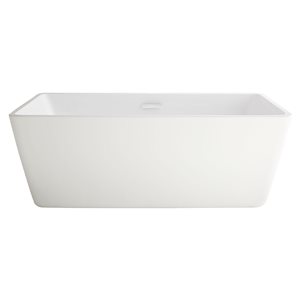 American Standard Sedona 29.88-in W x 62.75-in L White Acrylic Rectangular Centre Drain Freestanding Bathtub