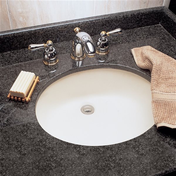 American Standard Ovalyn White Vitreous China Undermount Oval Bathroom Sink with Overflow Drain (19.87-in x 17.25-in)