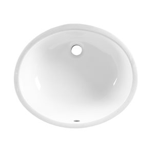 American Standard Ovalyn White Vitreous China Undermount Oval Bathroom Sink with Overflow Drain (19.87-in x 17.25-in)