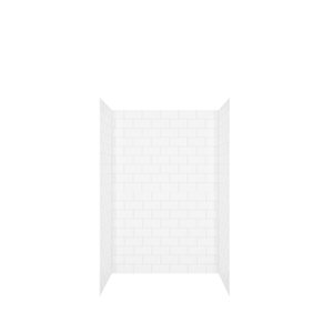 MAAX Versaline 48-in x 36-in Cut-to-Fit Alcove Shower Walls with White Subway Tile Pattern - 4-Piece