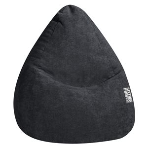 Gouchee Home Alfa Black Polyester Velour Bean Bag Chair