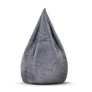 Gouchee Home Agora Charcoal Grey Faux Fur Bean Bag Chair