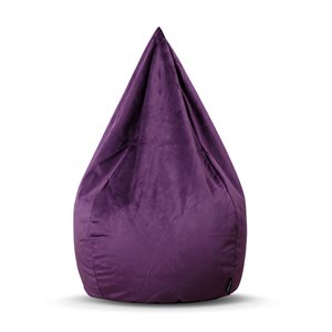 Gouchee Home Sambre Purple Polyester Velvet Bean Bag Chair