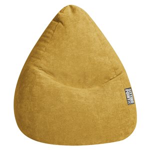 Gouchee Home Alfa Mustard Polyester Velour Bean Bag Chair