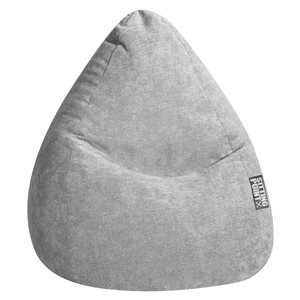 Gouchee Home Alfa Grey Polyester Velour Bean Bag Chair