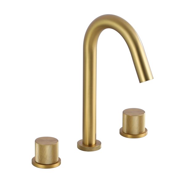 Mondawe Brushed Gold 2-Handle Widespread Bathroom Faucet WF-2382-BG | RONA