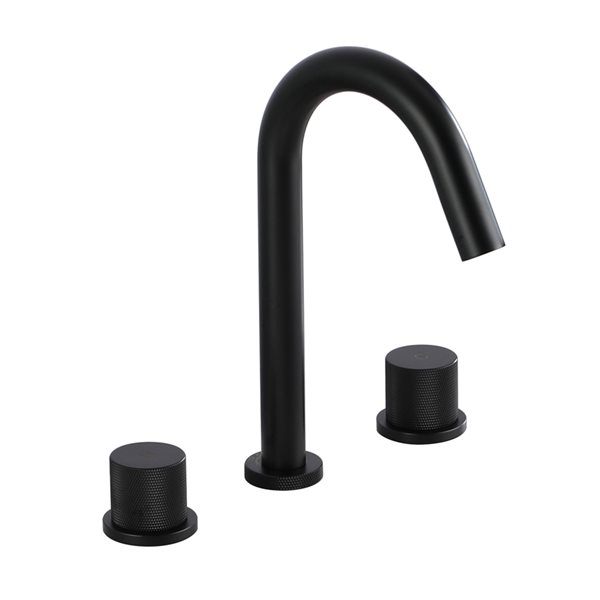 Mondawe Matte Black 2-Handle Widespread Bathroom Faucet