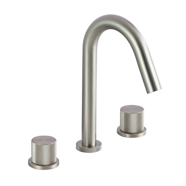 Mondawe Brushed Nickel 2-Handle Widespread Bathroom Faucet