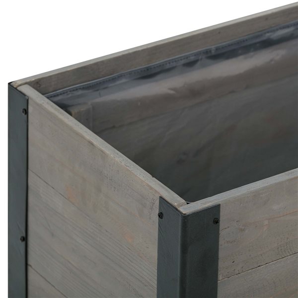 Grapevine 36IN FSC Recycled Wood Planter with Casters