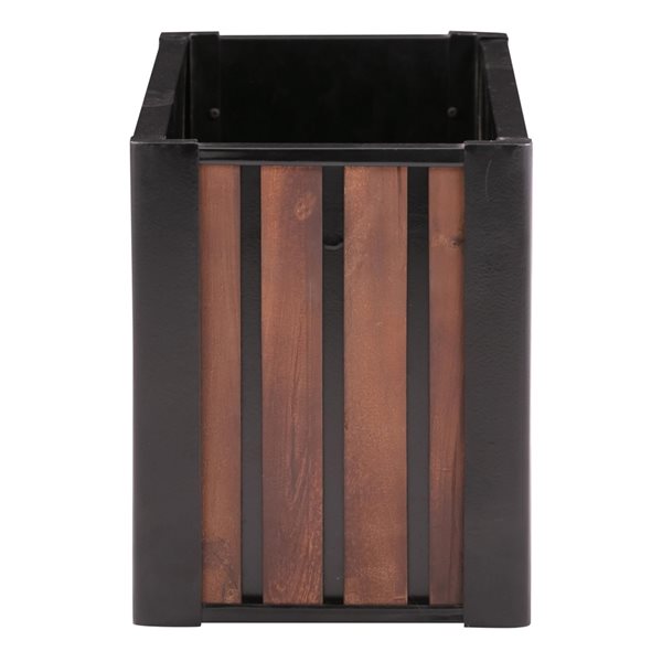 Grapevine 20.1cm D x 59.9cm W x 18.0cm H Natural Wood and Metal Planter