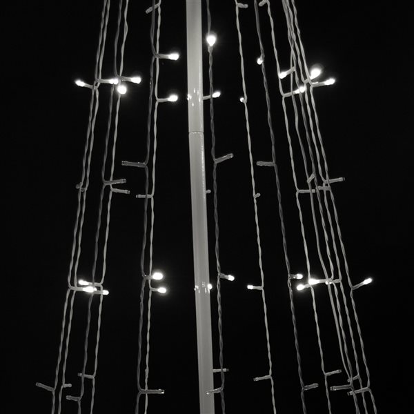 Hi-Line Gift Ltd. 90.5-in Freestanding Metal Decorative Tree w/ Top Star/Cool White LED Lights