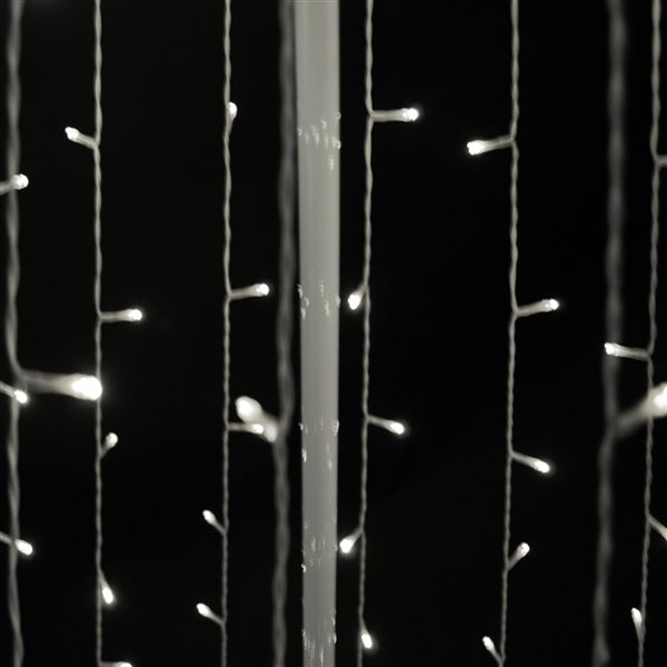 Hi-Line Gift Ltd. 90.5-in Freestanding Metal Decorative Tree w/ Top Star/Cool White LED Lights