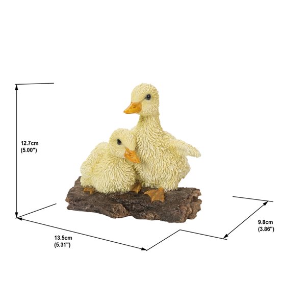 Hi-Line Gift Ltd. 5-in H x 3.86-in W Yellow Chicks Garden Statue