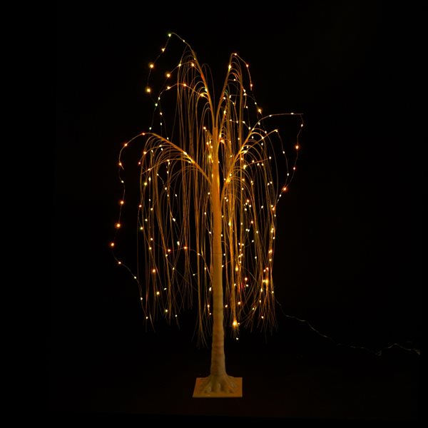 Hi-Line Gift Ltd. 59-in Freestanding Willow Tree with Multicolour LED Lights