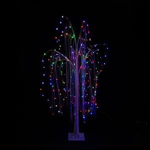 Hi-Line Gift Ltd. 59-in Freestanding Willow Tree with Multicolour LED Lights