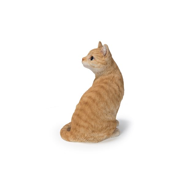 Hi-Line Gift Ltd. 10.35-in H x 6-in W Orange Cat Resin Garden Statue