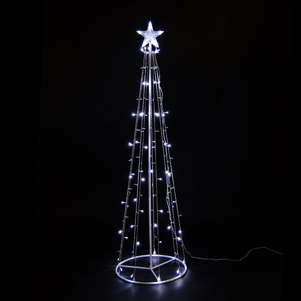 Hi-Line Gift Ltd. 65-in Freestanding Metal Decorative Tree with Top ...