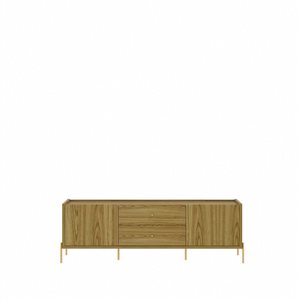 Meuble télé Jasper par Manhattan Comfort pour téléviseur jusqu'à 70 po, chêne