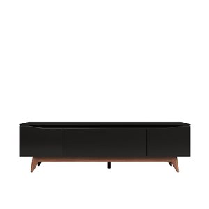 Manhattan Comfort Salle Black TV Stand for TV's up to 70-in