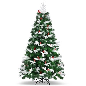 Costway 5-ft Full Green Artificial Christmas Tree with 418 Mixed Tips