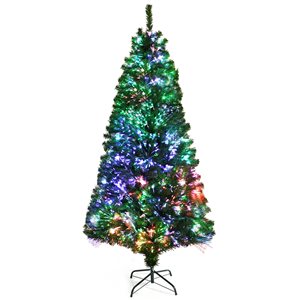 Costway 7-ft Pre-lit Full Green Artificial Christmas Tree with 820 Branch Tips