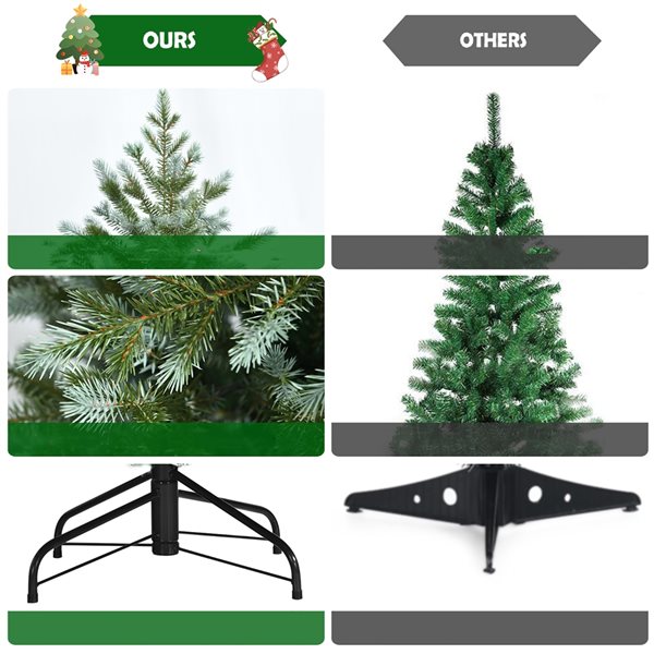 Costway 8-ft Full Green Artificial Christmas Tree with