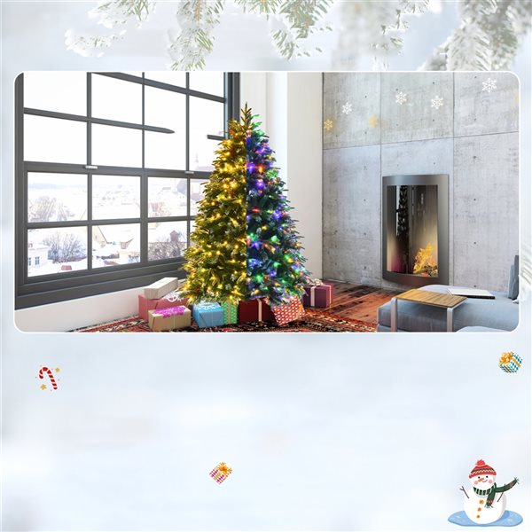 5 ft pre lit deals multicolor christmas tree