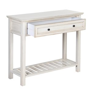 Homycasa Lockie 33.7-in White Midcentury Console Table